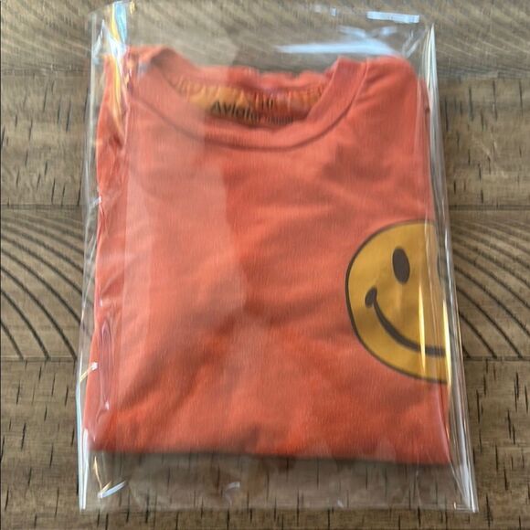 Made in 🇺🇸 Aviator Nation 🏄🏼 Orange 🍊 Yellow 🌞 Smiley 😃 Face Tee - Picture 16 of 17